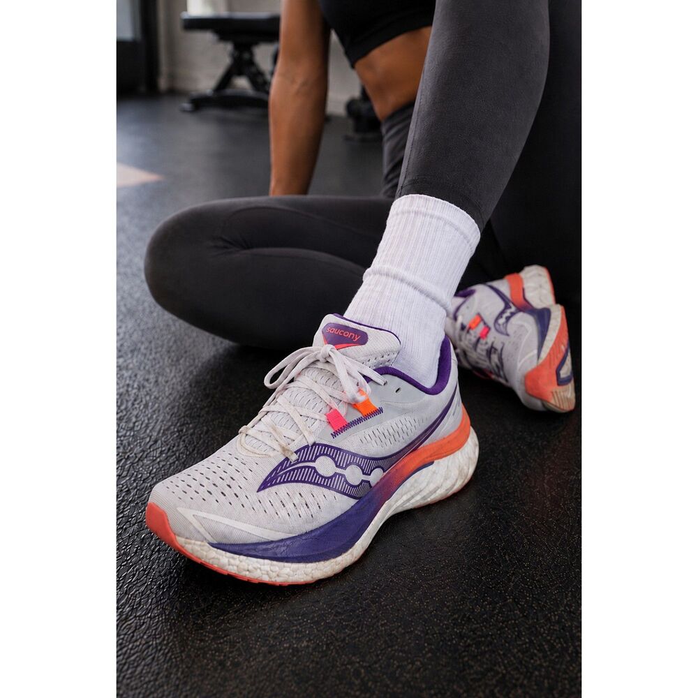 Saucony Endorphin Speed 4 Women's US 9 White Violet Athletic Running Shoes